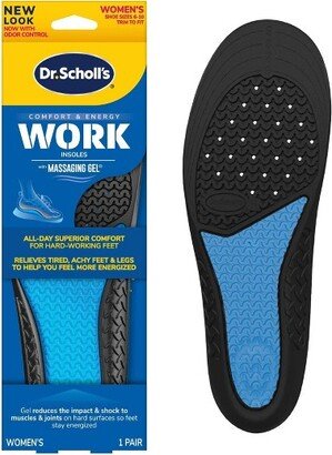 with Massaging Gel Women's Work All-Day Superior Comfort Insoles - 1pair - Size (6-10)