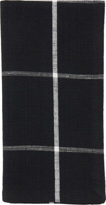 Saro Lifestyle Cotton Table Napkins with Simple Plaid Design, Set of 4, 20