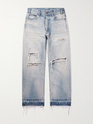 Wesley Straight-Leg Distressed Jeans