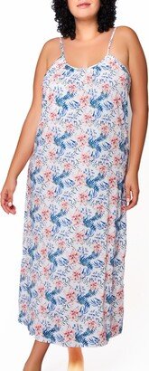 Danielle Recycled Plus Size Ultra Soft Floral Lounge Dress