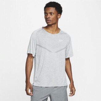 Men's TechKnit Dri-FIT ADV Short-Sleeve Running Top in Grey