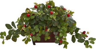 Strawberry Artificial Plant in Decorative Planter