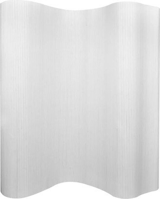 Room Divider Bamboo White 98.4