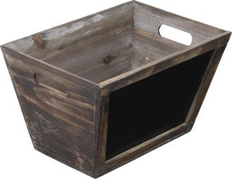 Since Large Wooden Storage Bin with Chalkboard Front