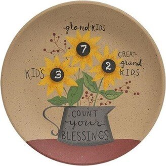 Count Your Blessings Sunflower Plate - 1