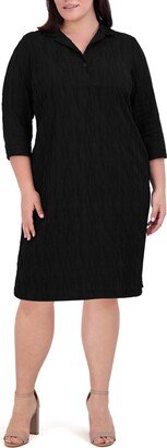 Sloane Crinkle Texture Cotton Blend Dress