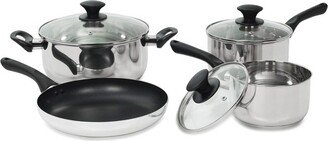 Starbasix 7-Piece Stainless Steel Cookware Set