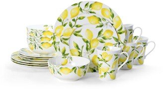 16-Piece Lemons Dinnerware Set