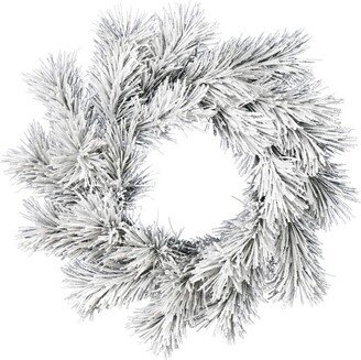 Frosted Beckett Pine Artificial Christmas Wreath, Unlit