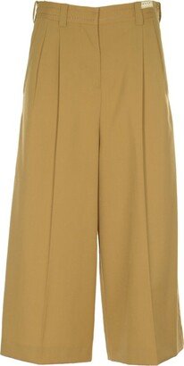 Wide-Leg Cropped Trousers-AE