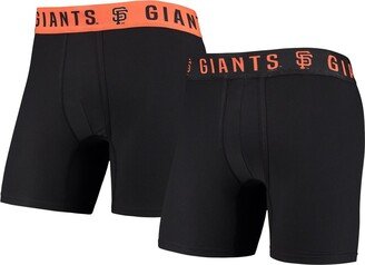 Men's Concepts Sport Black, Orange San Francisco Giants Two-Pack Flagship Boxer Briefs Set - Black, Orange