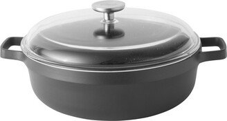 GEM 11 Non-stick Two-Handle Sauté Pan 4.9Qt., Black, Glass Lid