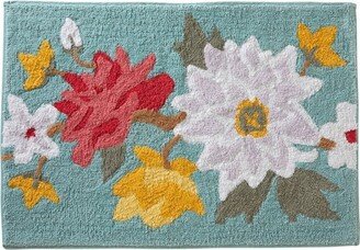 20x30 Vern Yip Floral Bath Rug Teal