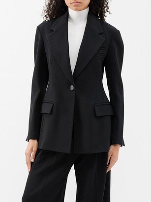 Back-slit Wool Suit Jacket