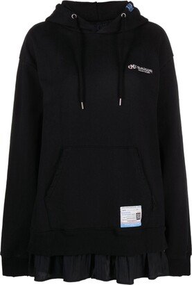 Layered Logo-Appliqué Cotton Hoodie