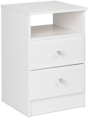 Astrid 2-Drawer Nightstand with Acrylic Knobs