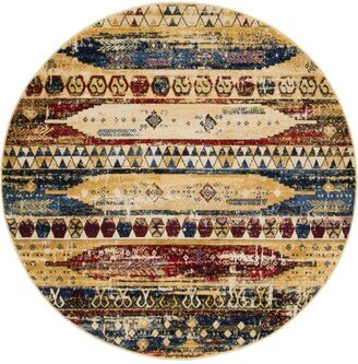 Bayshore Home Borough Bor5 Multi 5' x 5' Round Area Rug