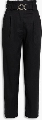 Atto cropped linen-blend tapered pants