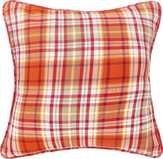 Briar Plaid 18 x 18 Autumn Woven Throw Pillow