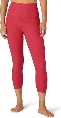 Spacedye High Waisted Capri Legging (Paradise Coral Heather) Women's Casual Pants