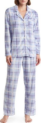 Plaid Long Sleeve Shirt & Pants Two-Piece Pajama Set