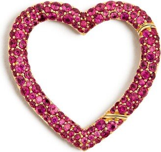 Yellow Gold And Ruby Identity Heart Charm