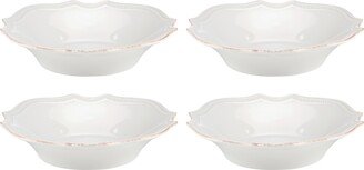 French Perle Bead Pasta Bowls, Set Of 4