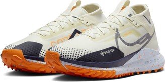 Men's React Pegasus Trail 4 Gore-tex Water-Resistant Trail Running Sneakers from Finish Line - Off White, Navy