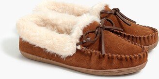 Women's Suede Shearling Slippers