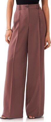 Front Pleat High Waist Wide Leg Pants