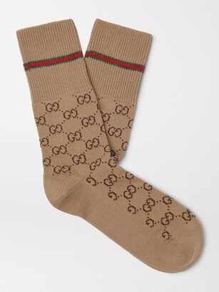 Logo-Jacquard Cotton-Blend Socks-AD