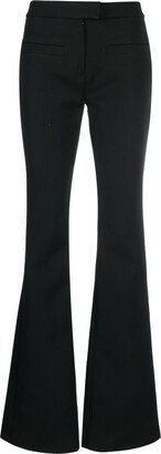 Flared High-Waist Trousers-AA