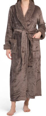 Plush Sherpa Long Robe for Women