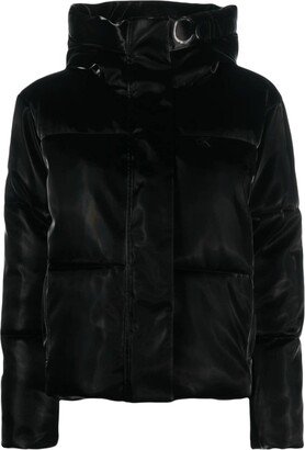 Glazed puffer jacket