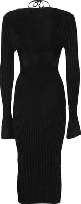 Cut-Out Knitted Midi Dress