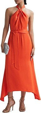 Evelyn Handkerchief Hem Halter Dress