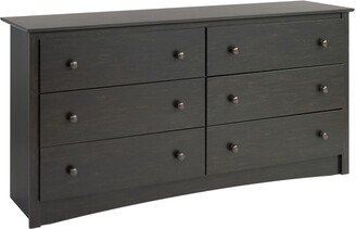 6 Drawers Riverdale Dresser Washed Black