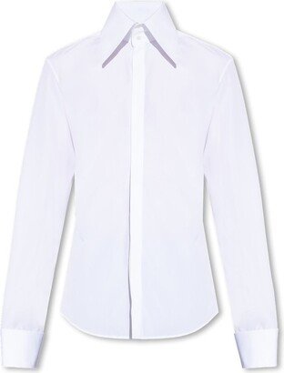 Long-Sleeved Buttoned Shirt-AG