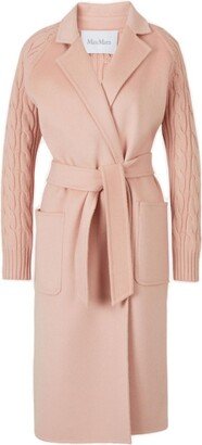 Belted Long-Sleeved Coat-AD