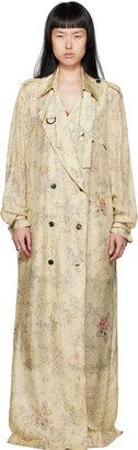 Off-White Floral Trench Coat