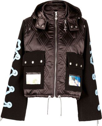 Frosty puffer hooded jacket