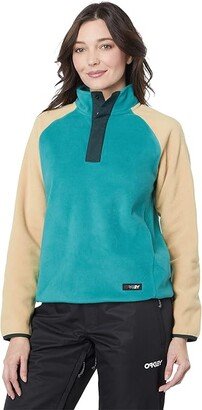 Alta Recycled Fleece (Green Lake/Light Curry) Women's Clothing