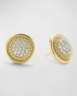 Covet 18K Gold Diamond Stud Earrings
