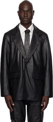 Black Bradley Leather Blazer