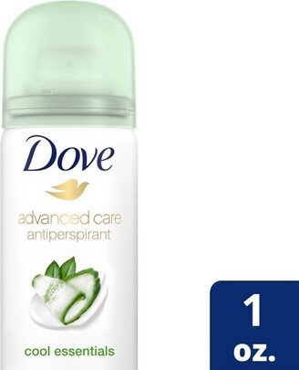 Dove Beauty Cool Essentials Antiperspirant Deodorant Dry Spray - Trial Size - 1oz