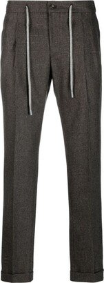 Houndstooth-Pattern Tailored Trousers