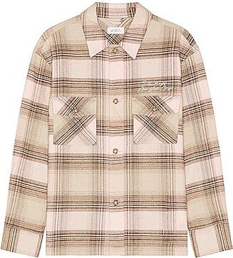 Driessen Flannel Overshirt in Pink