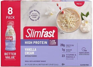 SlimFast Advanced Nutrition High Protein Meal Replacement Shake - Vanilla Cream - 11 fl oz/8pk