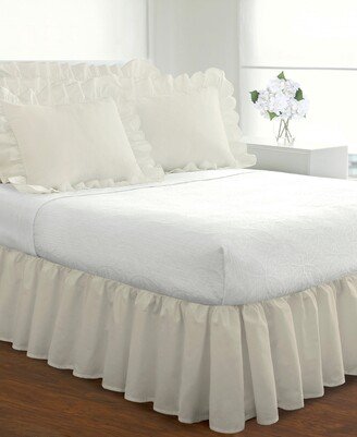 Ruffled Poplin Queen Bed Skirt