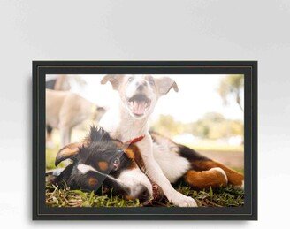 CustomPictureFrames.com 8x48 Frame Black Real Wood Picture Frame Width 1.25 inches | Interior